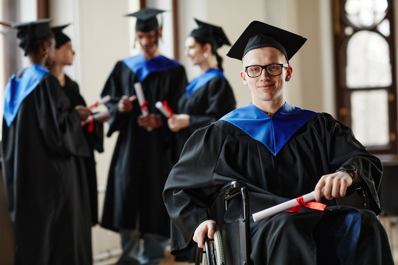 Young Man with Disability Graduating College